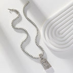 Iced Out Jesus Tennis Chain Necklace 4mm