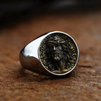 High Quality Stainless Steel Jesus Ring For Men Religious Believer Jesus Christian Ring Biker Fashion Jewelry Amulet Gift