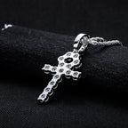 Iced Out Cross Pendant — 925 Silver