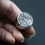 Viking Tree of Life Amulet Ring for Men — Stainless Steel