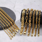 Gold Chunky Chain Bracelet — Stainless Steel