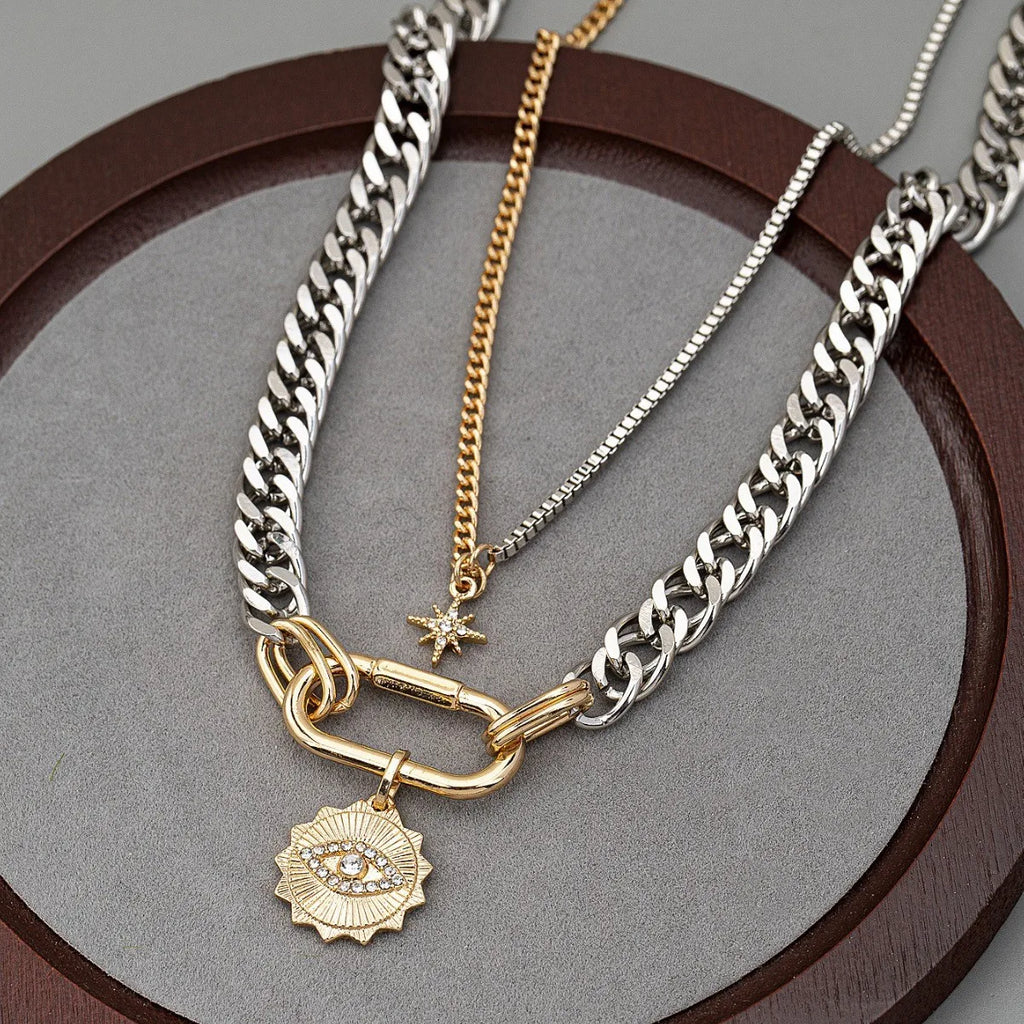 Devil's Eye Multi-Layer Chain Necklace