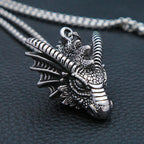 Viking Dragon Biker Pendant — Stainless