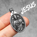 Jesus Pendant Necklace — Stainless Steel