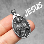 Jesus Pendant Necklace — Stainless Steel