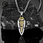 Odin's Spear Arrowhead Pendant Necklace — Steel