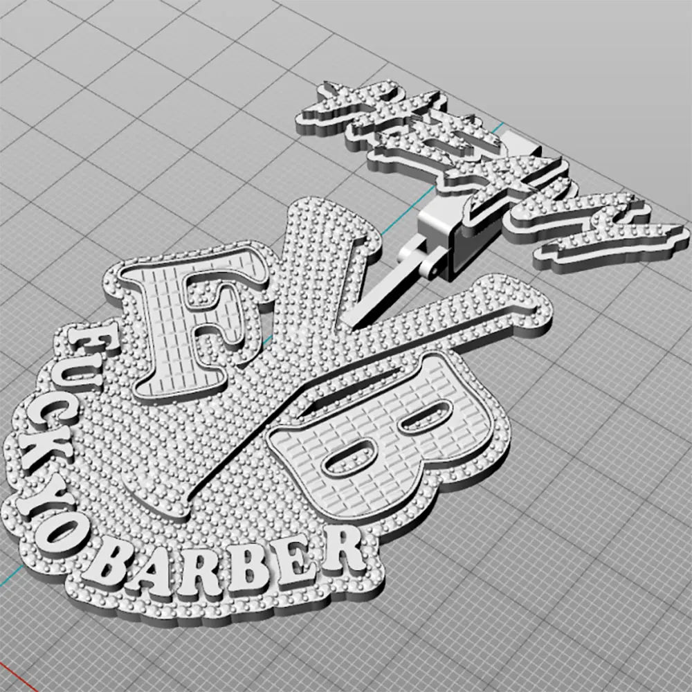 Iced Out Letter Pendant Necklace Name