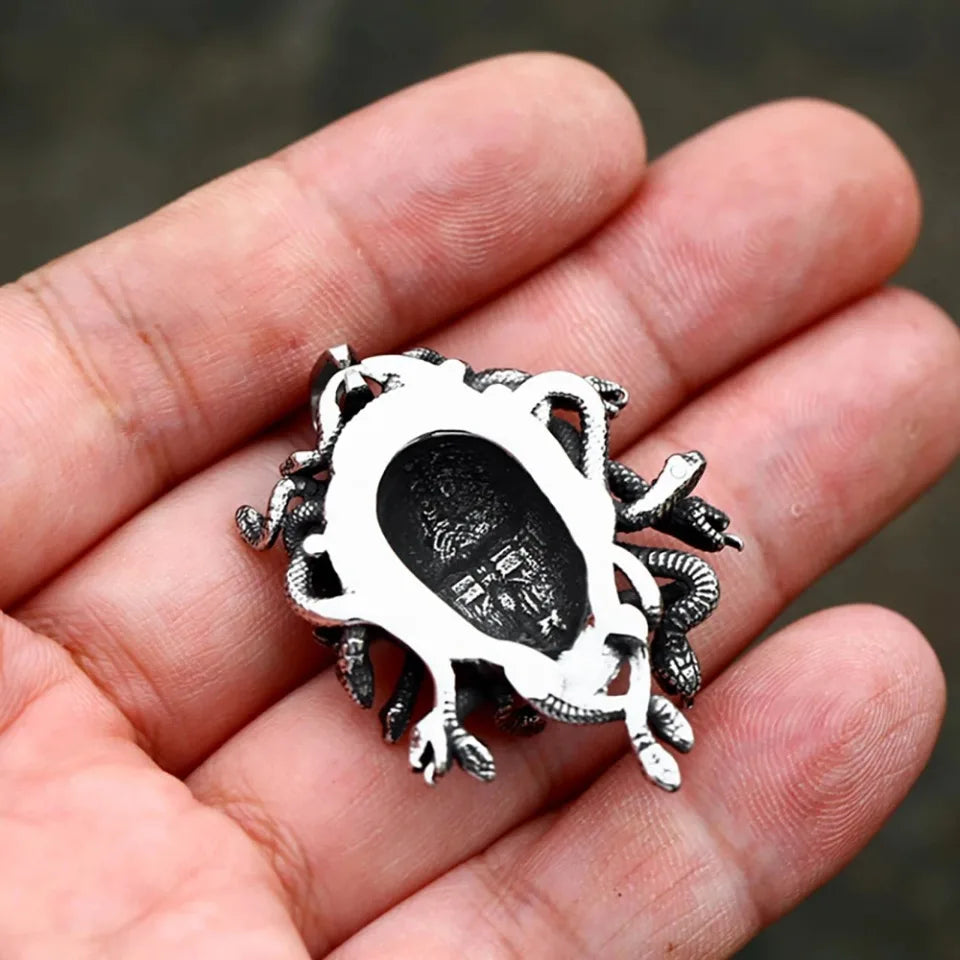 Medusa Steel Pendant Gothic 316L Vintage Snake