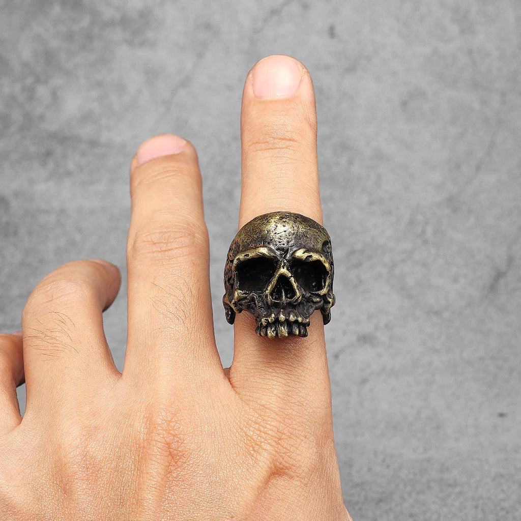 Copper Skull Ring — Stainless Steel