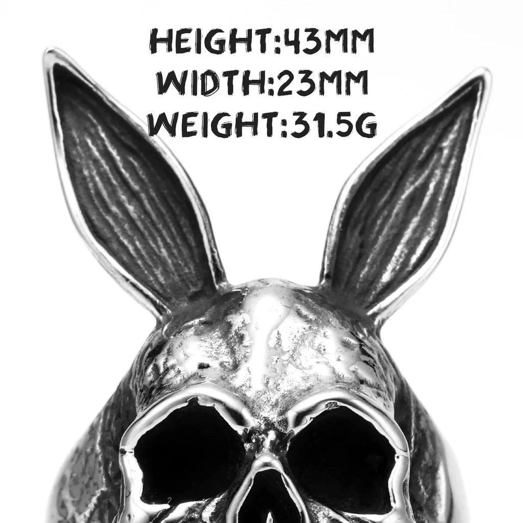Rabbit Skull Ring — Stainless Steel