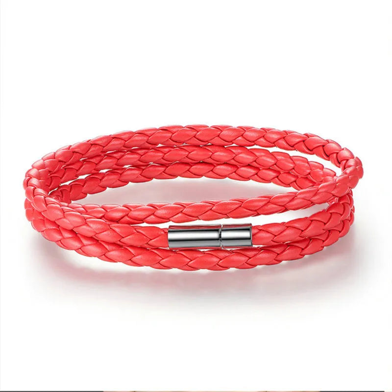 Simple Multilayer Leather Bracelet — 11 Colors, Men & Women