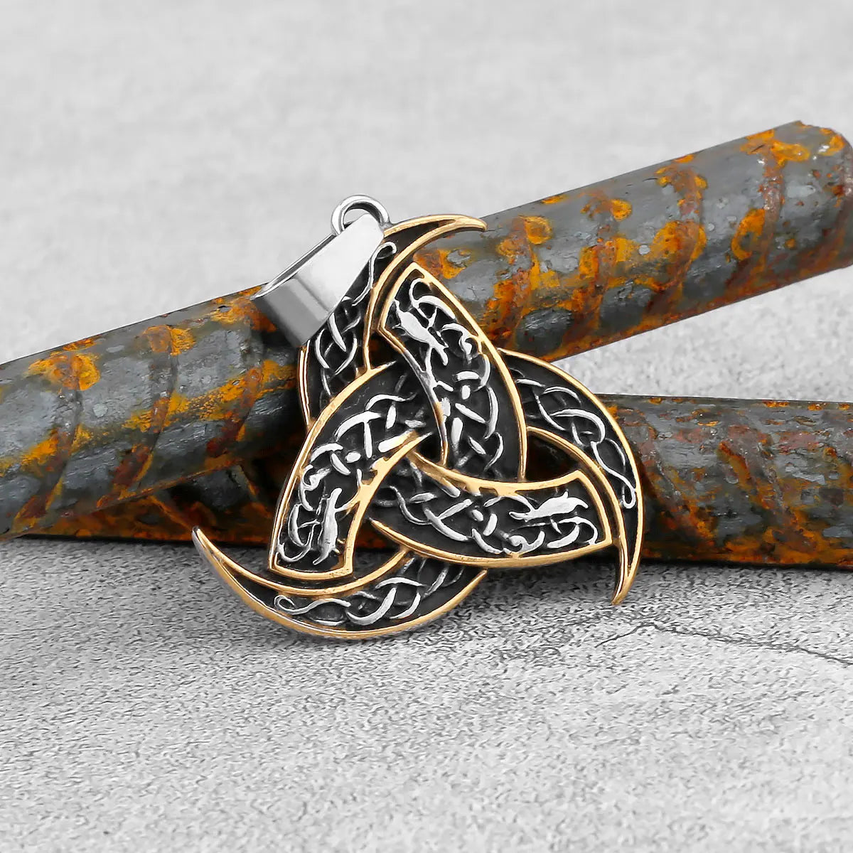 Celtic Trinity Knot Pendant Necklace — Stainless Steel