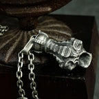 Simple Fashion Trend Ancient Greek Cleopatra Demon Queen Pharaoh Couple Necklace Street Party Vintage Skull Pendant
