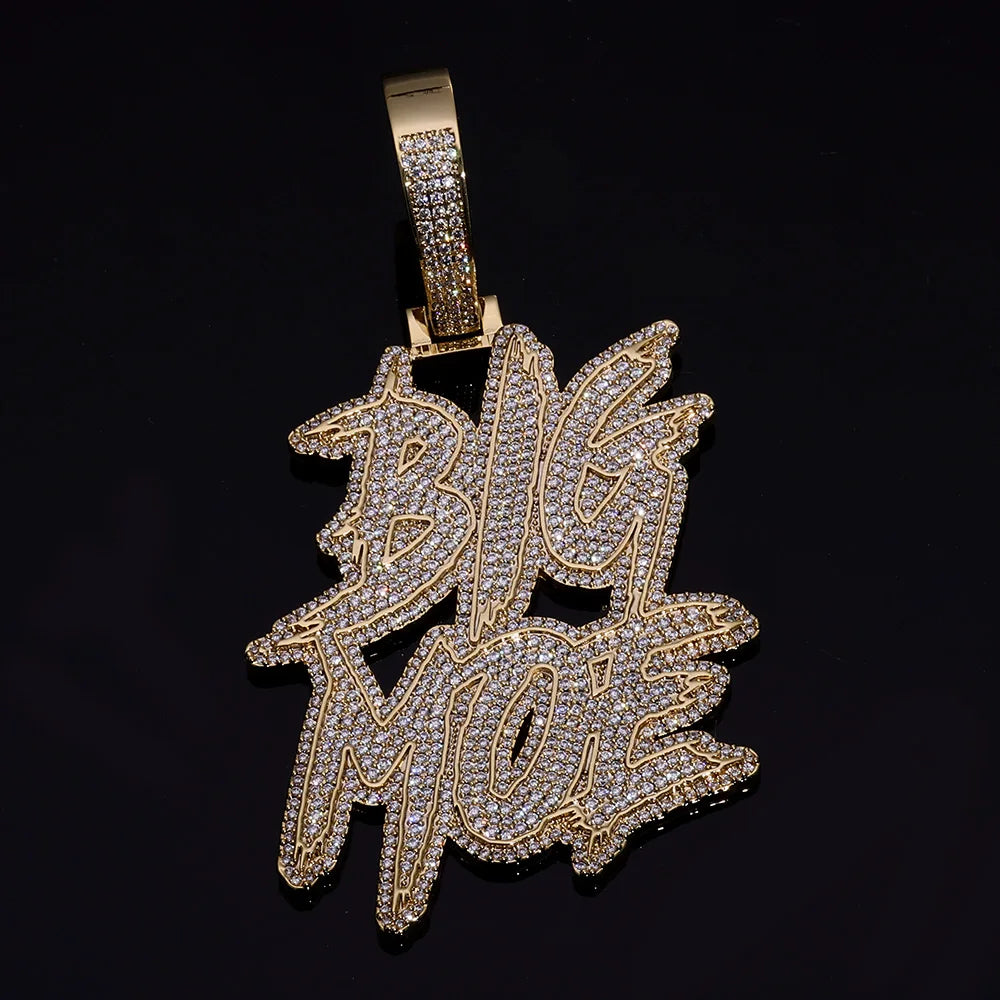 Letter Pendant Necklace Gold Double Row
