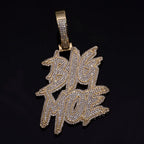 Letter Pendant Necklace Gold Double Row