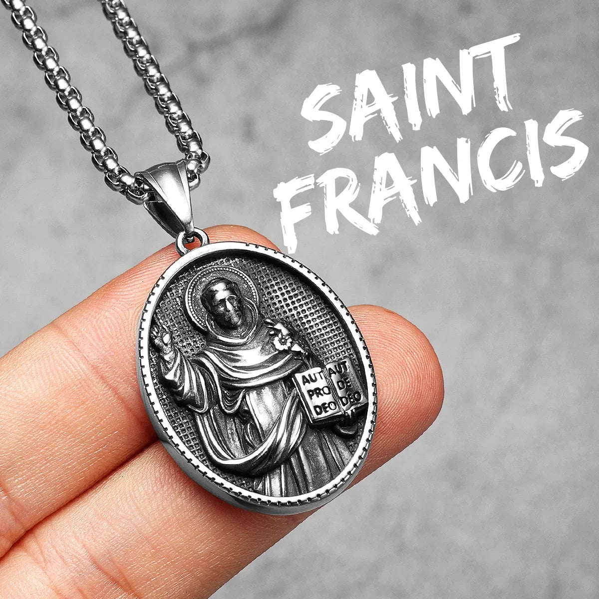 Saint Andrew Pendant Necklace Stainless Steel
