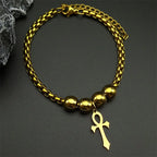 Cross Ankh Gold Bracelet Egypt Egyptian Key Life