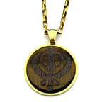 Tiger Gold Pendant Indian Sikhism Khanda Symbol