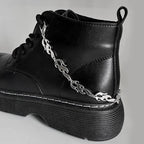 1pc Thorned Flame Cross Shoe Chain Boots & Canvas Shoes Accessories Shoe Decoration Pendant Women Fashion Party Jewelry