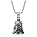 Prayer Bell Charm Pendant Necklace