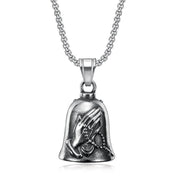 Prayer Bell Charm Pendant Necklace