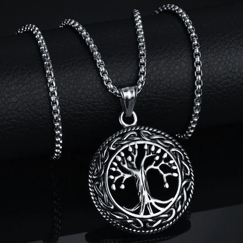 Gold Vintage Tree of Life Pendant Necklace