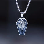 316L Stainless Steel Men's Necklace Egyptian God Of Death Anubis Pendant Necklace Vintage Jewelry Party Gift