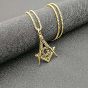 Masonic Symbol Pendant Necklace — 316L Stainless Steel