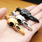 Vikings Stainless Steel Raven Pendant Necklaces For Men Women Nordic Odin Animal Skull Necklace Fashion Amulet Jewelry