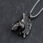 Spartan Warrior Stainless Steel Pendant Necklace