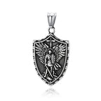 Vintage Stainless Steel Archangel Pendant Chain for Men Powerful St.Michael Necklaces Amulet Fashion Women Jewelry