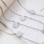 Virgin Mary Curb Chain Necklace — Silver