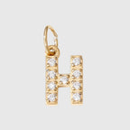 Letter Charm Pendant Necklace — Gold Iced