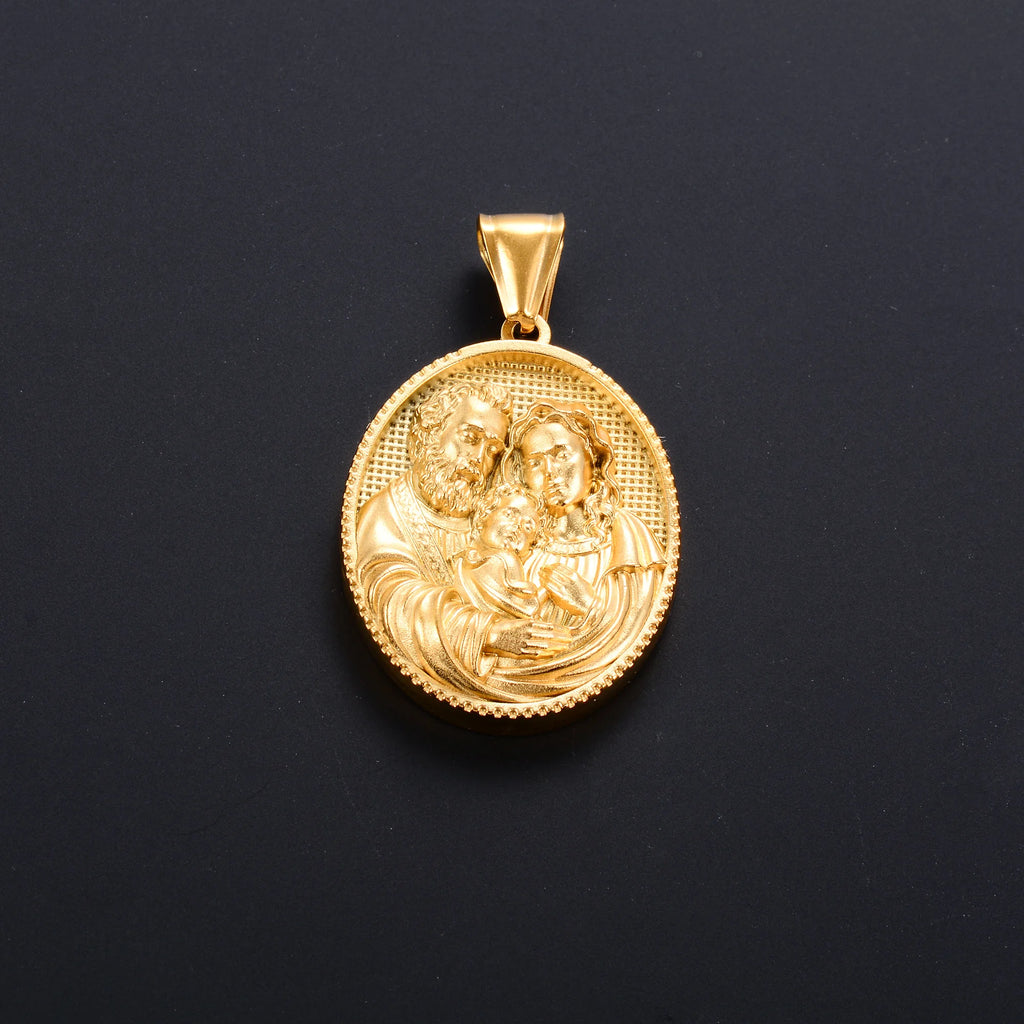 Jesus Cross Gold Pendant Necklace
