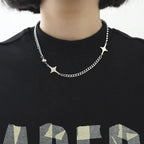 Y2K Star Charms Pendant Necklace — Stainless Steel