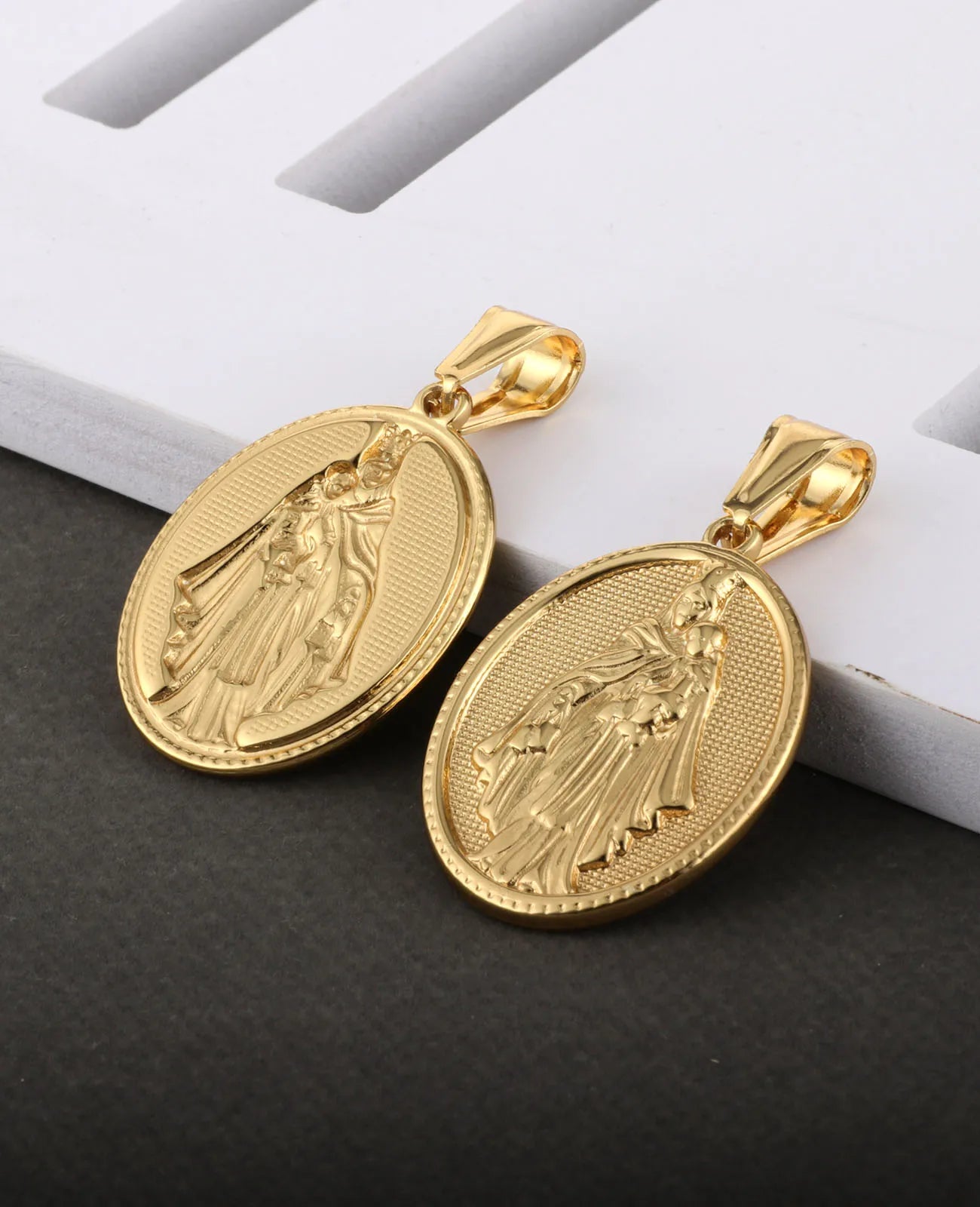 Virgin Mary Stainless Steel Pendant Necklace