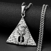 Egypt Pyramid Tutankhamun Pharaoh Pendant Necklace for Women Men Stainless Steel Gold Color Ancient Egyptian Amulet