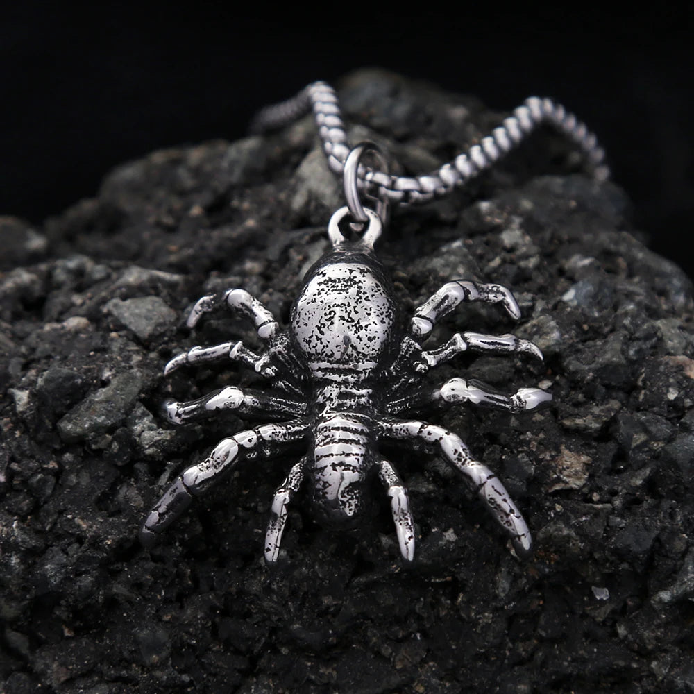 Gothic Spider Pendant — Stainless Steel