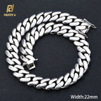 Gold Cuban Chain Necklace 10MM Smooth 18K