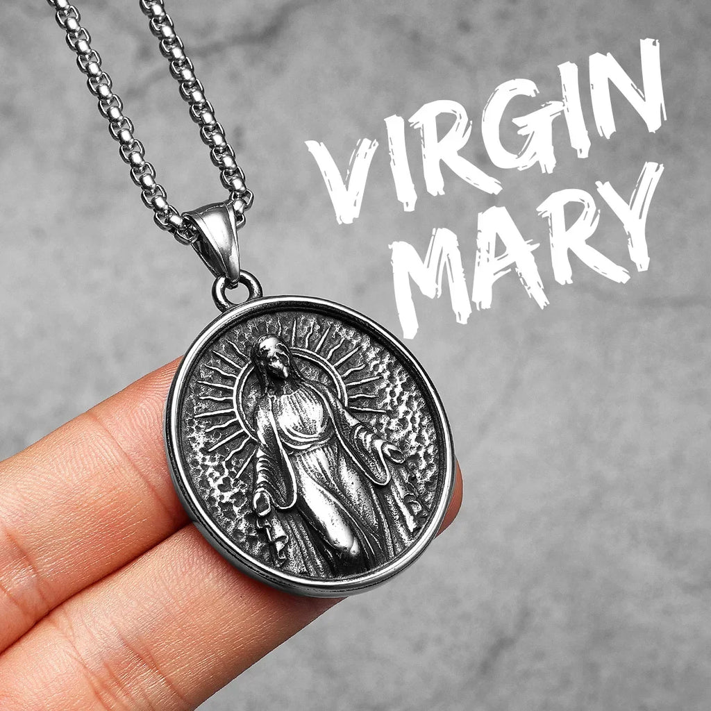 St. Francis Cross Pendant — Stainless Steel