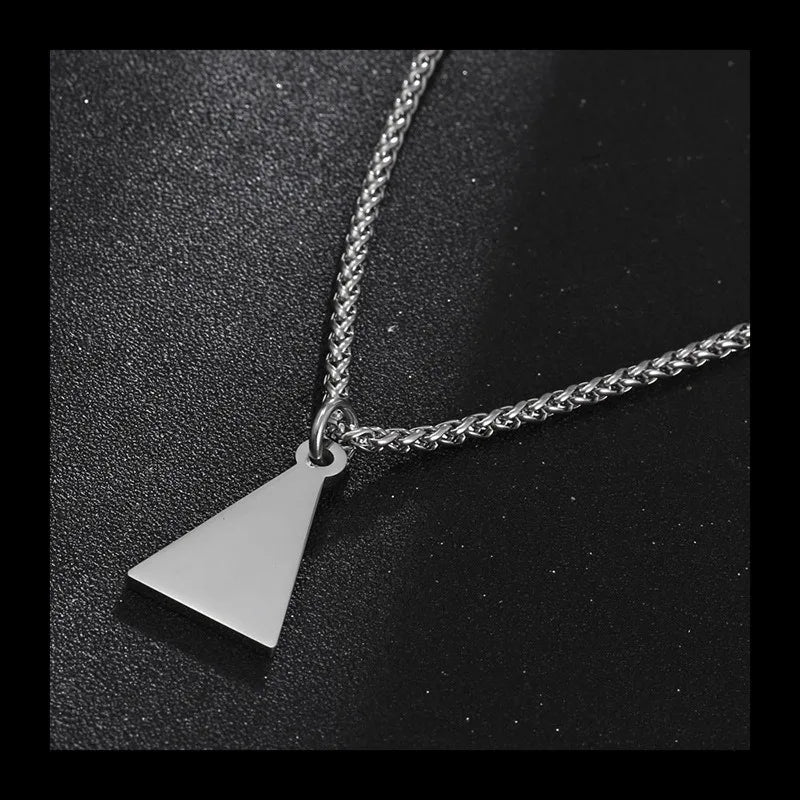Triangular Geometric Pendant — Stainless