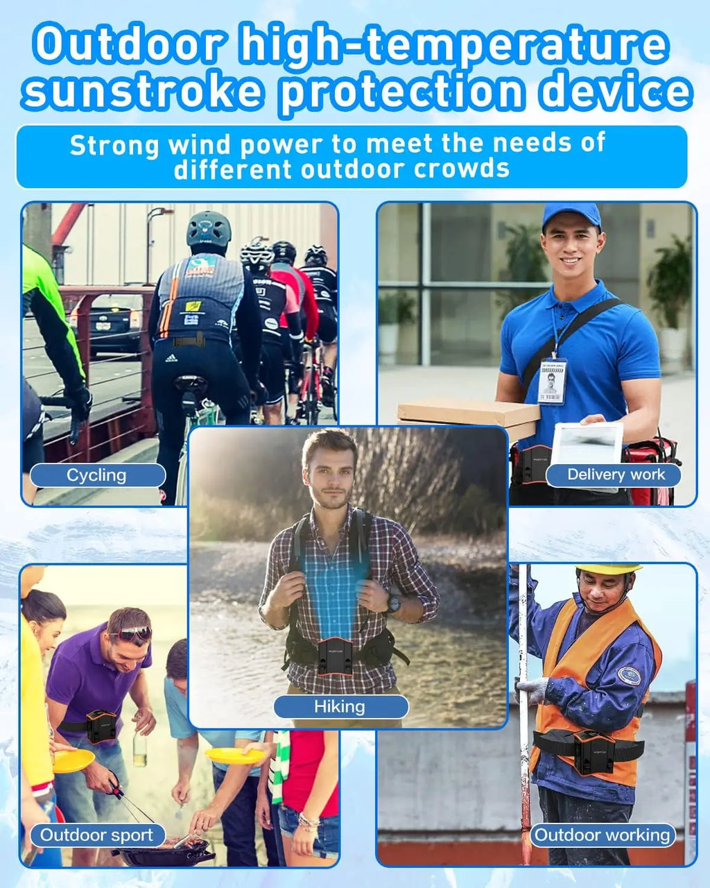 2026 New Upgrade Upgraded Portable Waist Fan With Adjustable Belt,10 Times Strong Wind Waist Clip Fan With 12000mAh