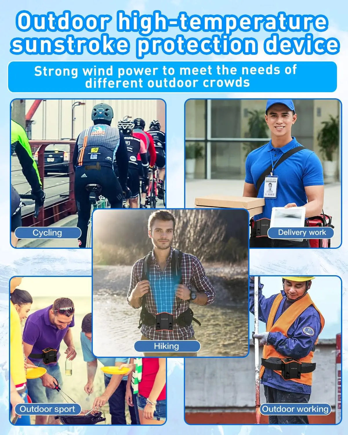 2026 New Upgrade Upgraded Portable Waist Fan With Adjustable Belt,10 Times Strong Wind Waist Clip Fan With 12000mAh