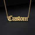Custom Old English Name Necklaces For Women Men Stainless Steel Customized Pendant Necklace Personalized Goth Neck