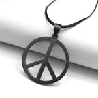 Steel Pendant Punk Peace Symbol Vintage Antique