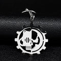 Greek Silver Pendant Letter Psi Symbol Jewery