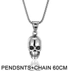 Gothic Skull Stainless Steel Pendant Necklace