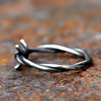 Retro Gothic Band Ring — Stainless Steel