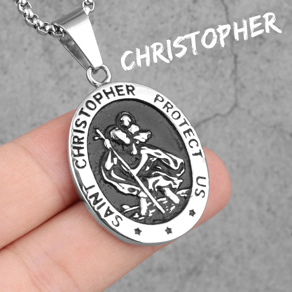 St. Christopher Pendant — Stainless Steel