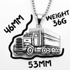 Truck Driver Pendant Necklace — Stainless Steel